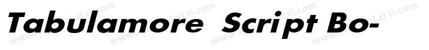 Tabulamore Script Bo字体转换